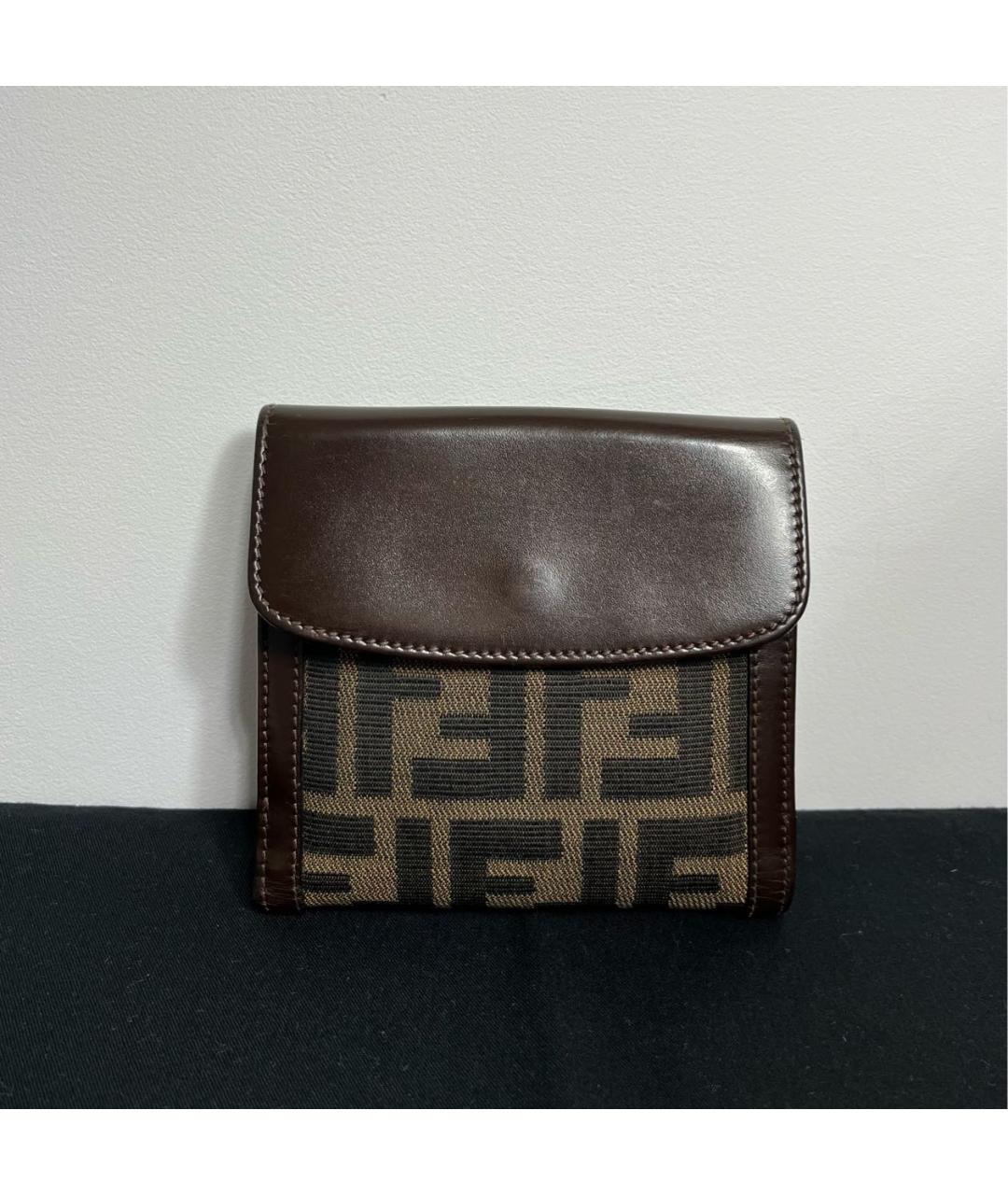 FENDI Коричневый кожаный кошелек, фото 2