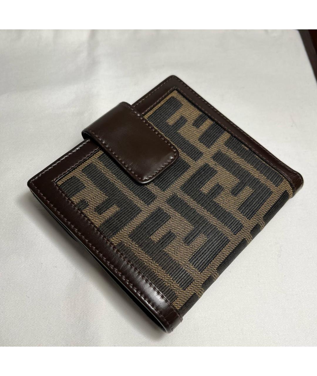 FENDI Коричневый кожаный кошелек, фото 3