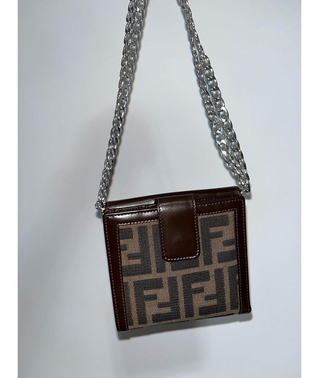 FENDI Коричневый кожаный кошелек, фото 7