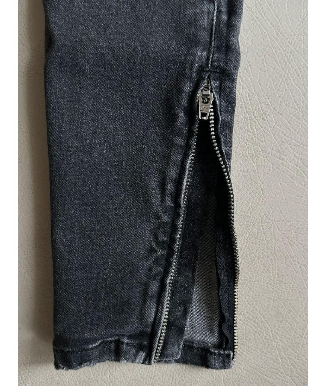 PHILIPP PLEIN Серые хлопко-эластановые джинсы слим, фото 6