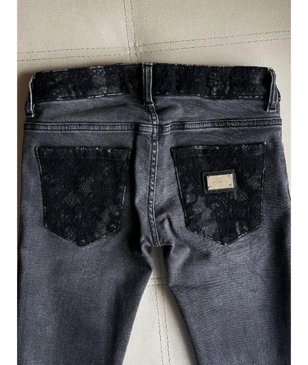 PHILIPP PLEIN Серые хлопко-эластановые джинсы слим, фото 4