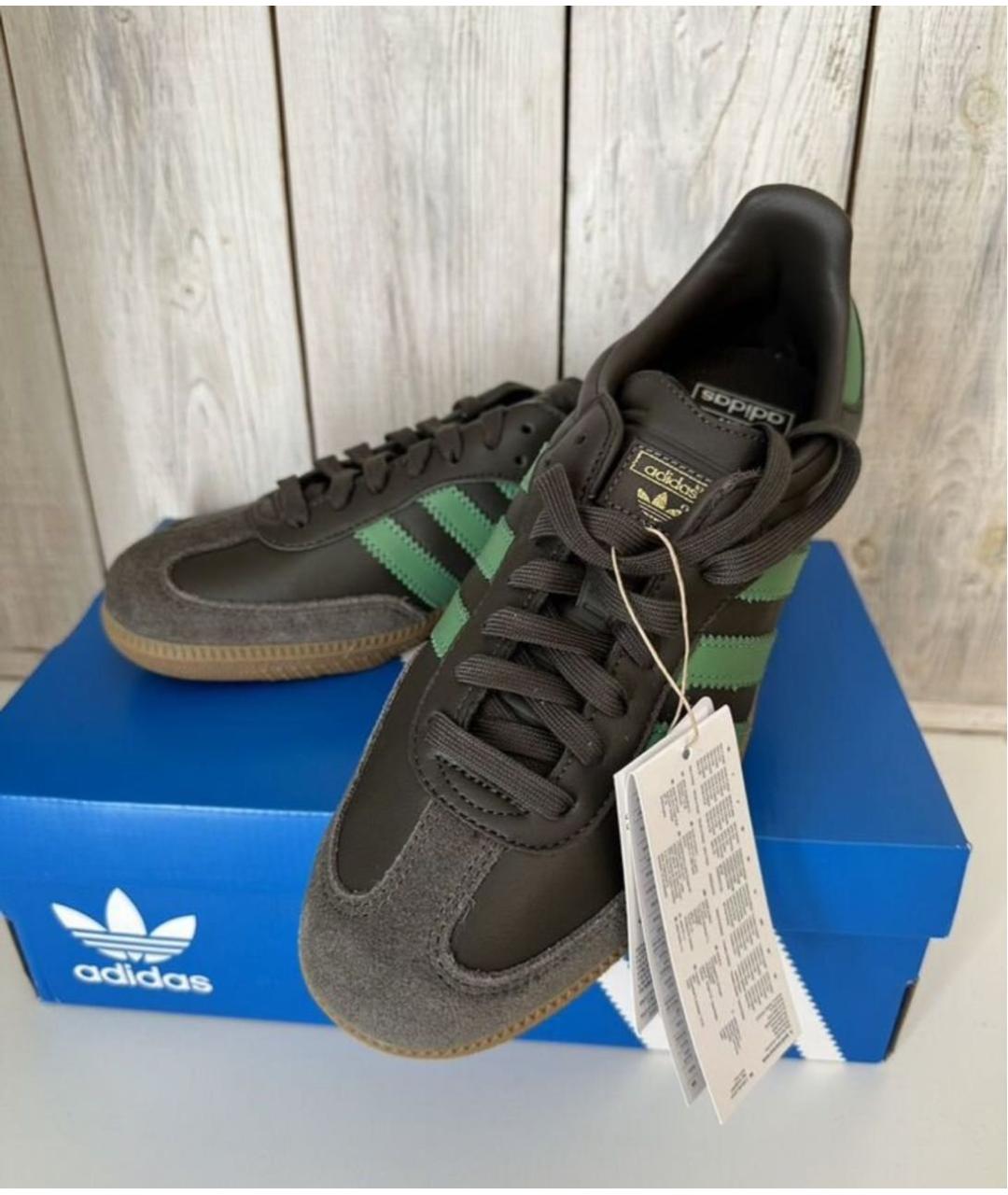 ADIDAS Серые кожаные кеды, фото 4