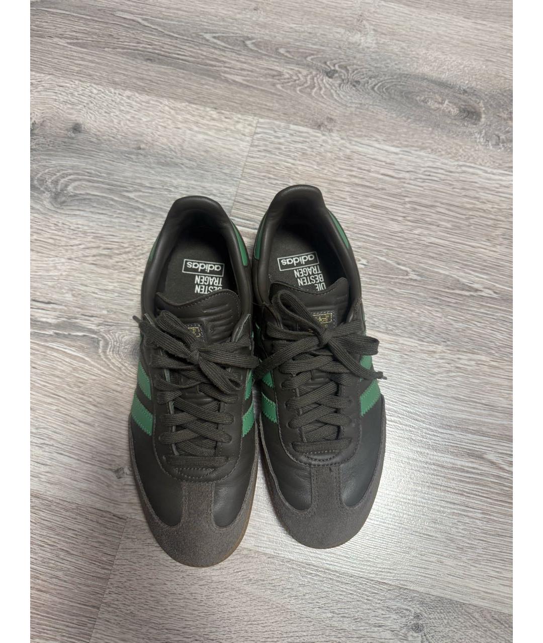 ADIDAS Серые кожаные кеды, фото 2