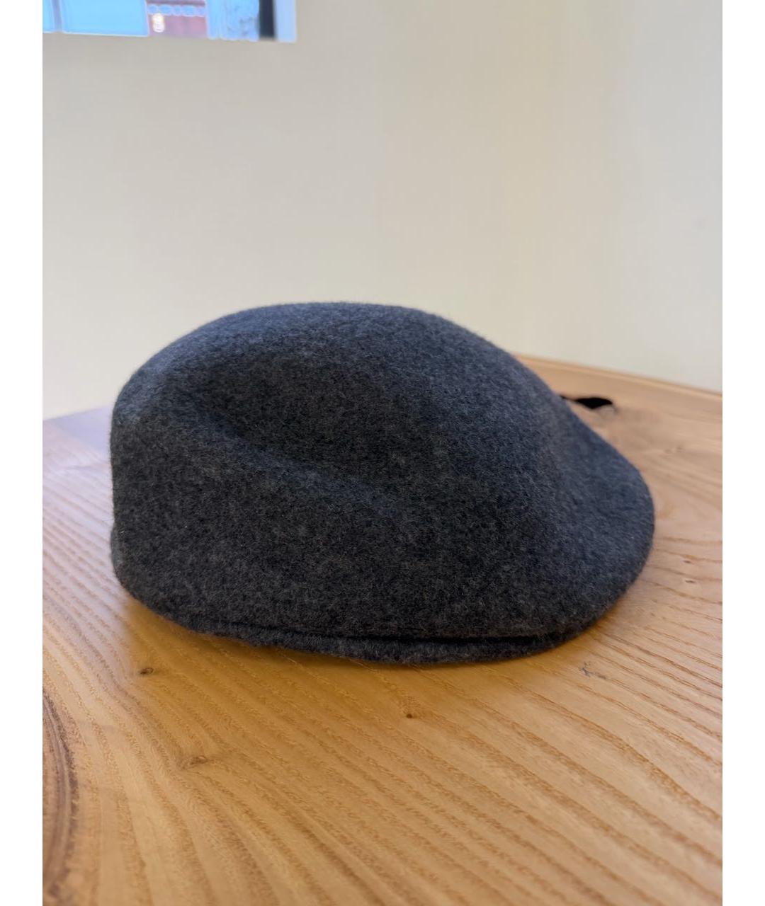 MM6 MAISON MARGIELA Серая шерстяная кепка, фото 4