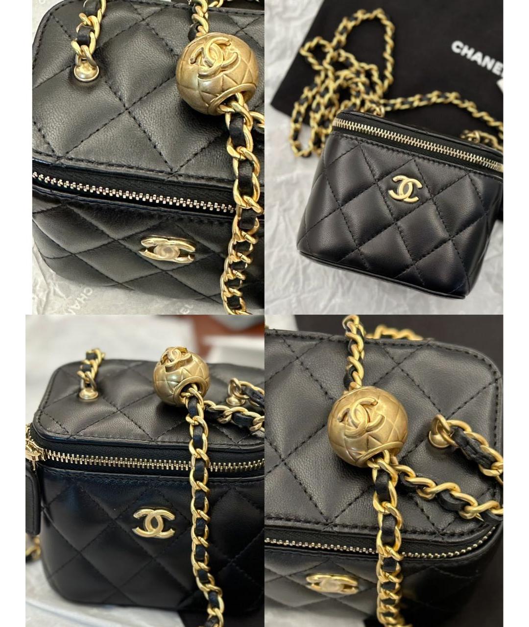 CHANEL Черная кожаная сумка через плечо, фото 2