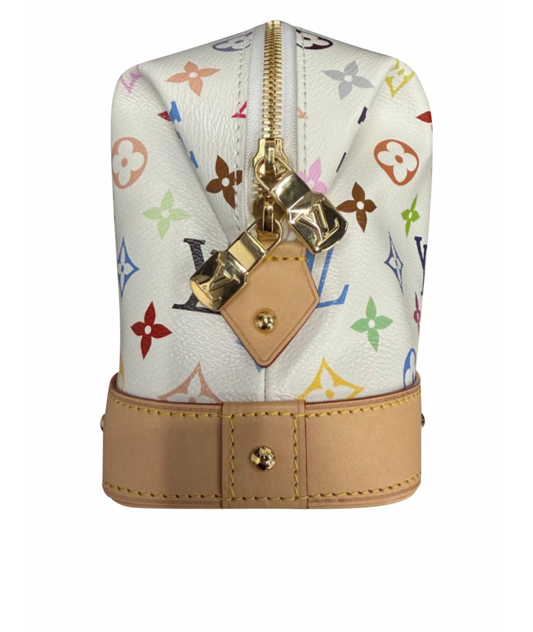 LOUIS VUITTON Белая кожаная дорожная/спортивная сумка, фото 1