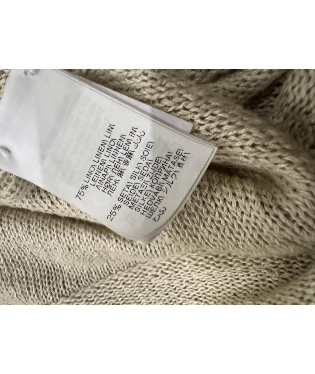 BRUNELLO CUCINELLI Бежевый шелковый джемпер / свитер, фото 4