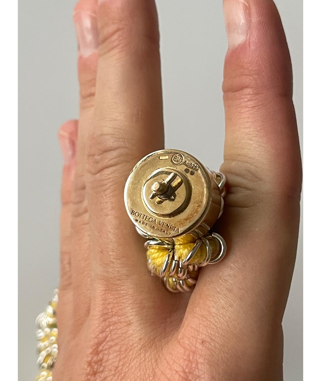 BOTTEGA VENETA Зеленые серебряное колье, фото 3