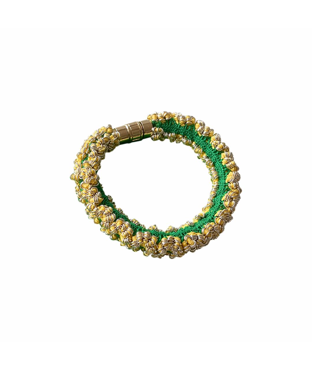 BOTTEGA VENETA Зеленые серебряное колье, фото 1