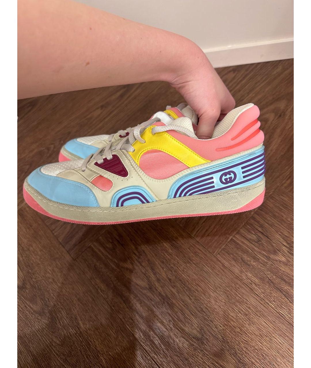 GUCCI Мульти кожаные кеды, фото 3