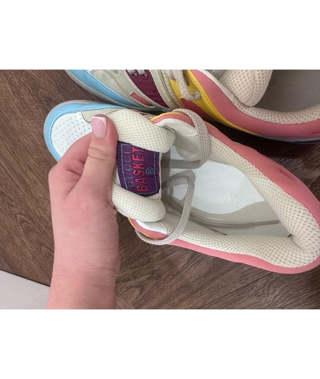 GUCCI Мульти кожаные кеды, фото 6