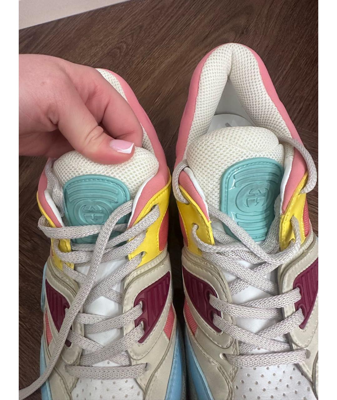 GUCCI Мульти кожаные кеды, фото 5