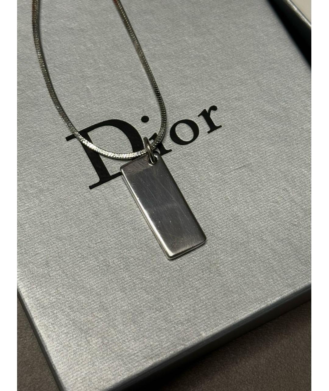 CHRISTIAN DIOR Серебряная металлическая подвеска, фото 4