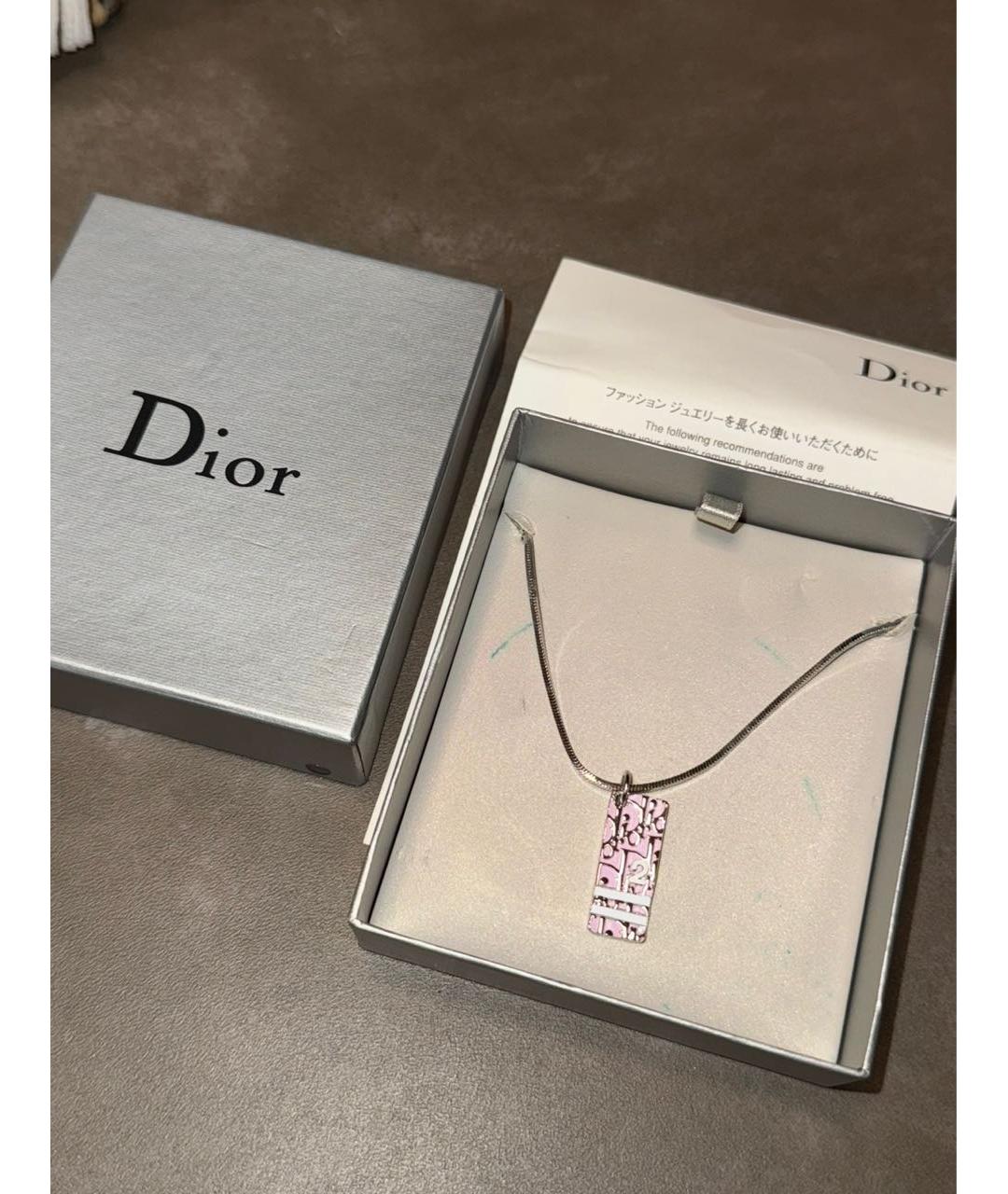 CHRISTIAN DIOR Серебряная металлическая подвеска, фото 3