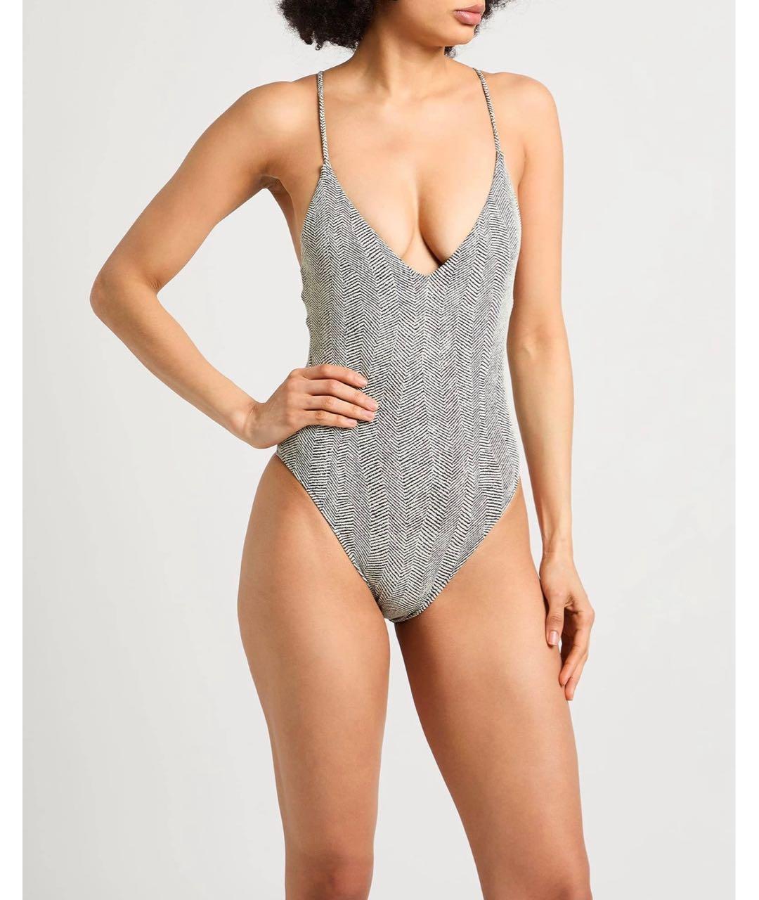 LA PERLA Серый полиамидовый купальник, фото 2