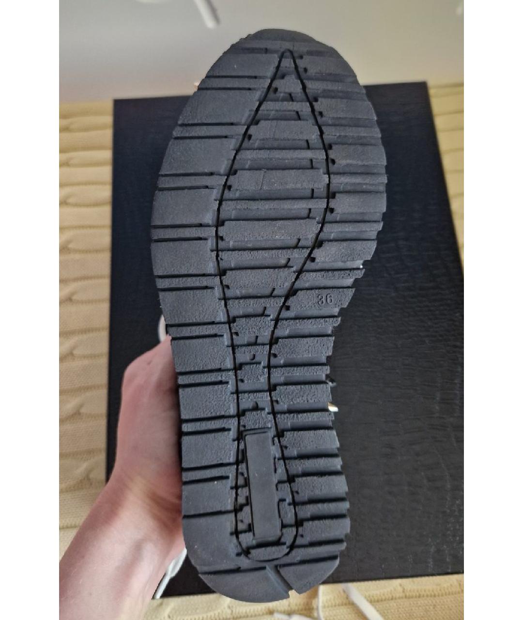 PHILIPP PLEIN Черные кожаные кроссовки, фото 8