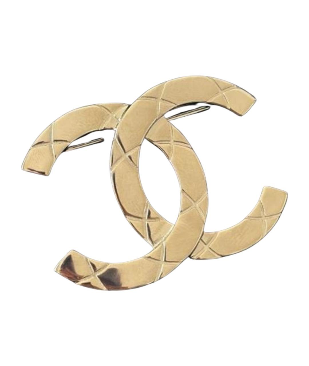CHANEL Золотая металлическая булавка / брошь, фото 1