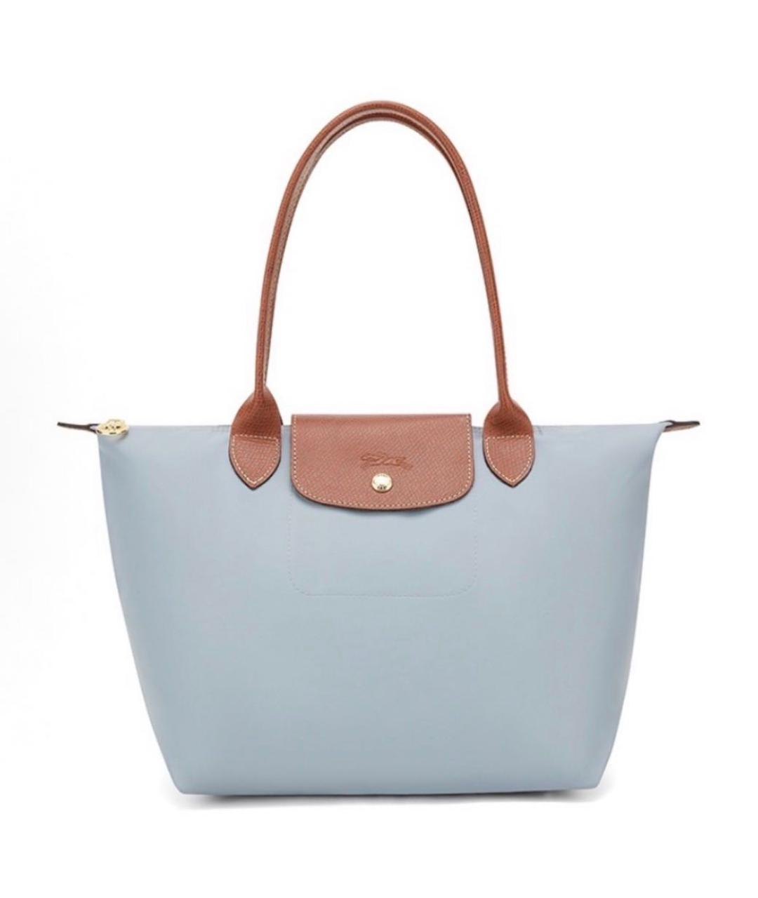 LONGCHAMP Голубая синтетическая сумка тоут, фото 1