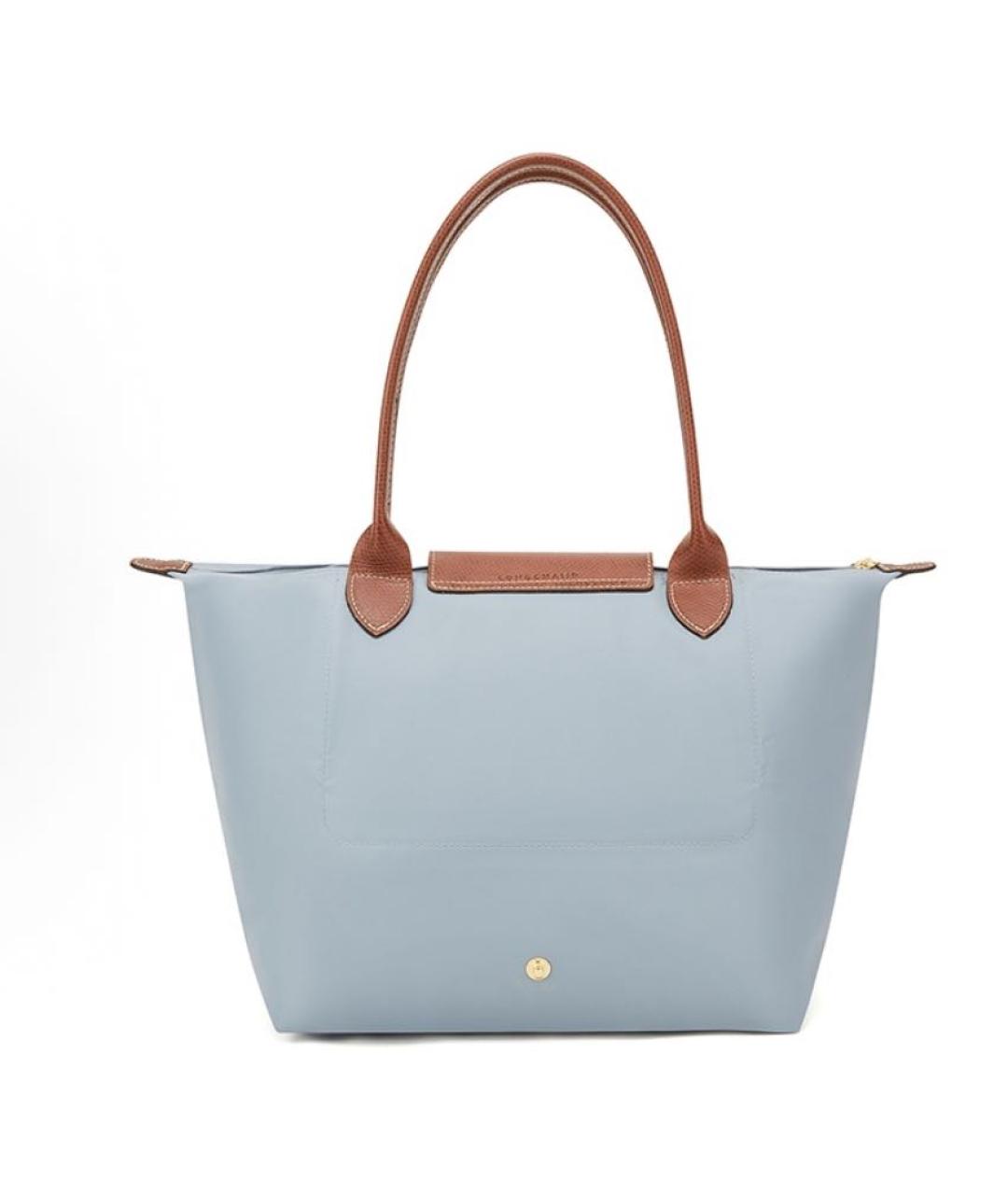 LONGCHAMP Голубая синтетическая сумка тоут, фото 3