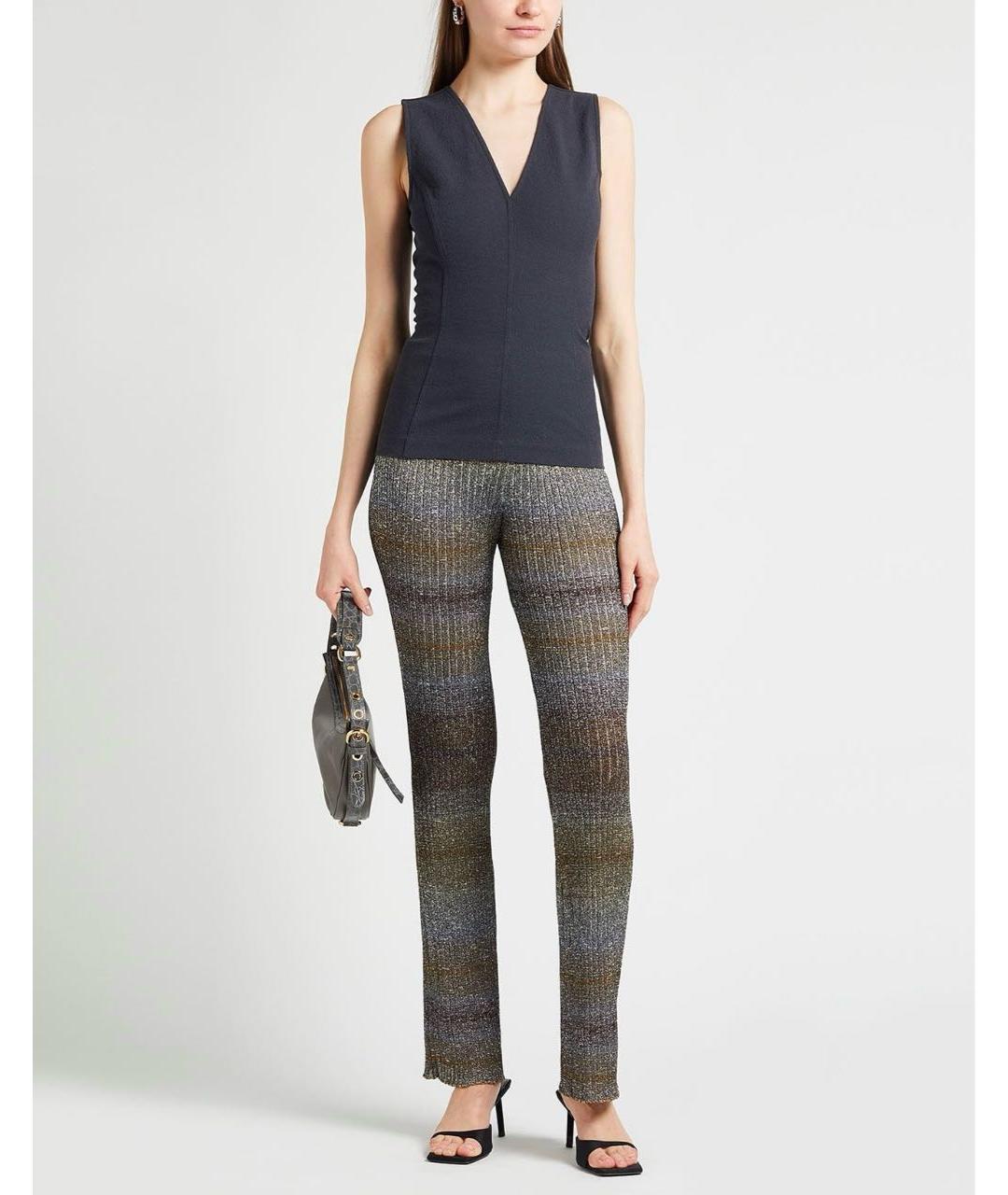 MISSONI Антрацитовые вискозные брюки узкие, фото 3