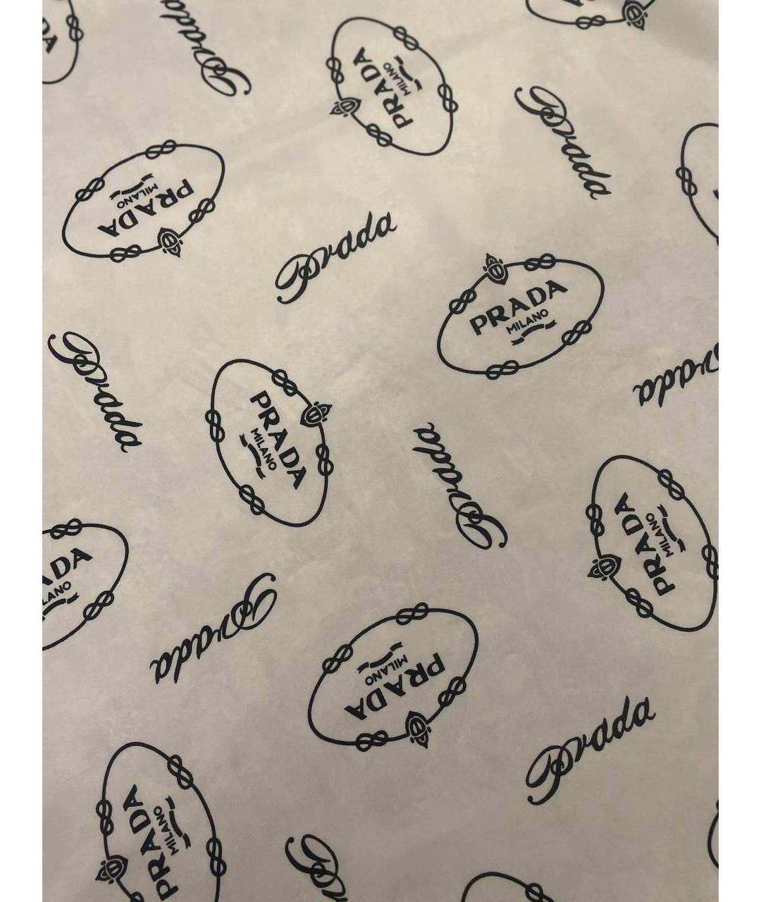 PRADA Белый шелковый платок, фото 2