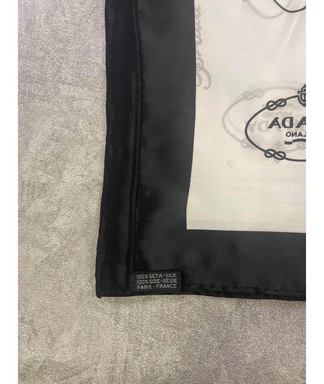 PRADA Белый шелковый платок, фото 3