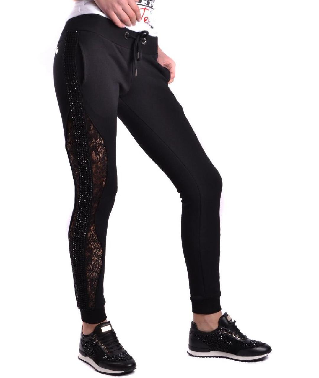 PHILIPP PLEIN Черные хлопковые спортивные брюки и шорты, фото 2