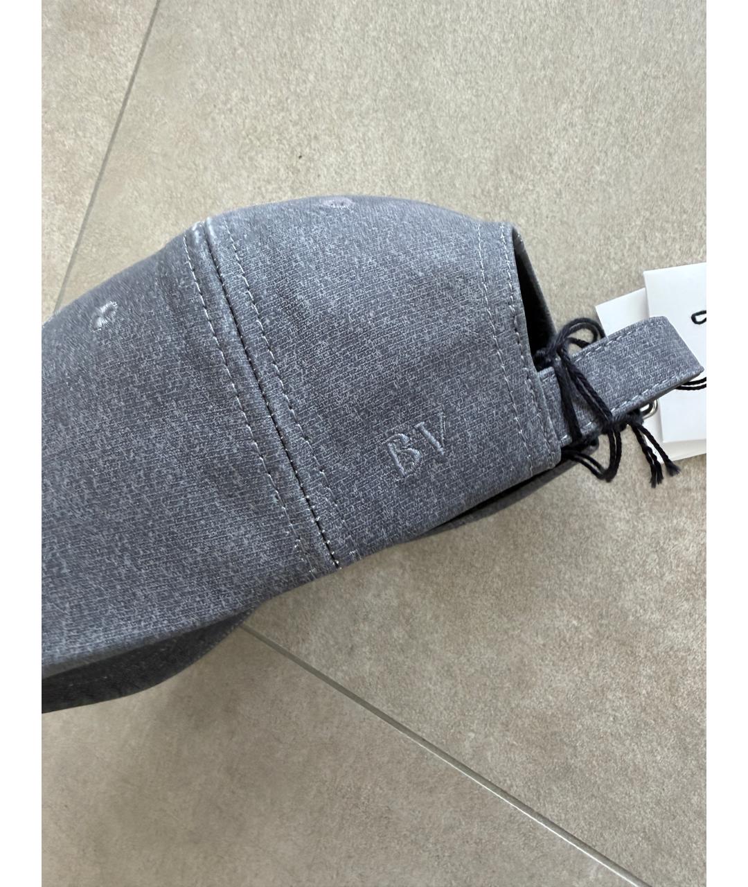 BOTTEGA VENETA Серая кожаная кепка/бейсболка, фото 7