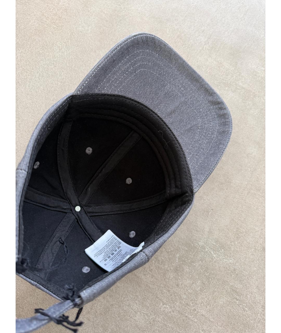 BOTTEGA VENETA Серая кожаная кепка/бейсболка, фото 4