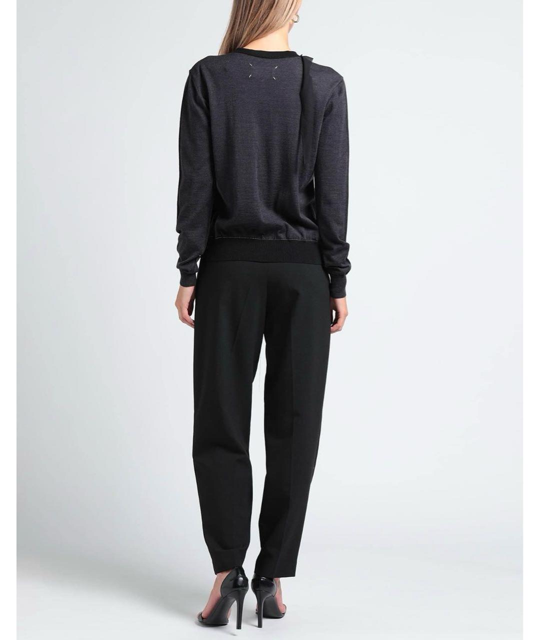 MAISON MARGIELA Антрацитовый шерстяной кардиган, фото 3