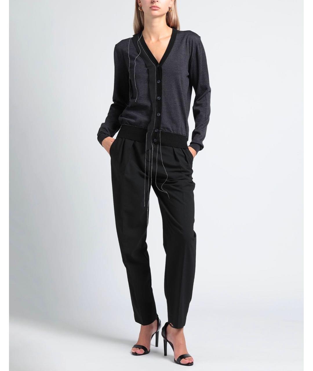 MAISON MARGIELA Антрацитовый шерстяной кардиган, фото 4