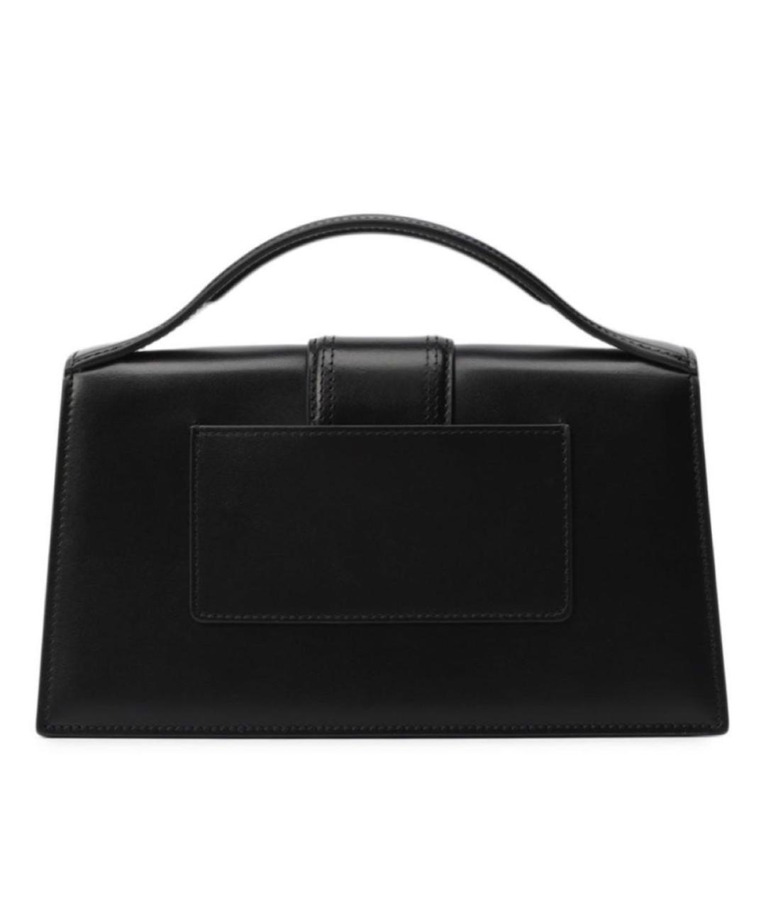 JACQUEMUS Черная кожаная сумка с короткими ручками, фото 2
