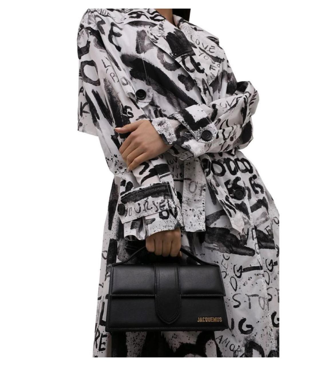 JACQUEMUS Черная кожаная сумка с короткими ручками, фото 7