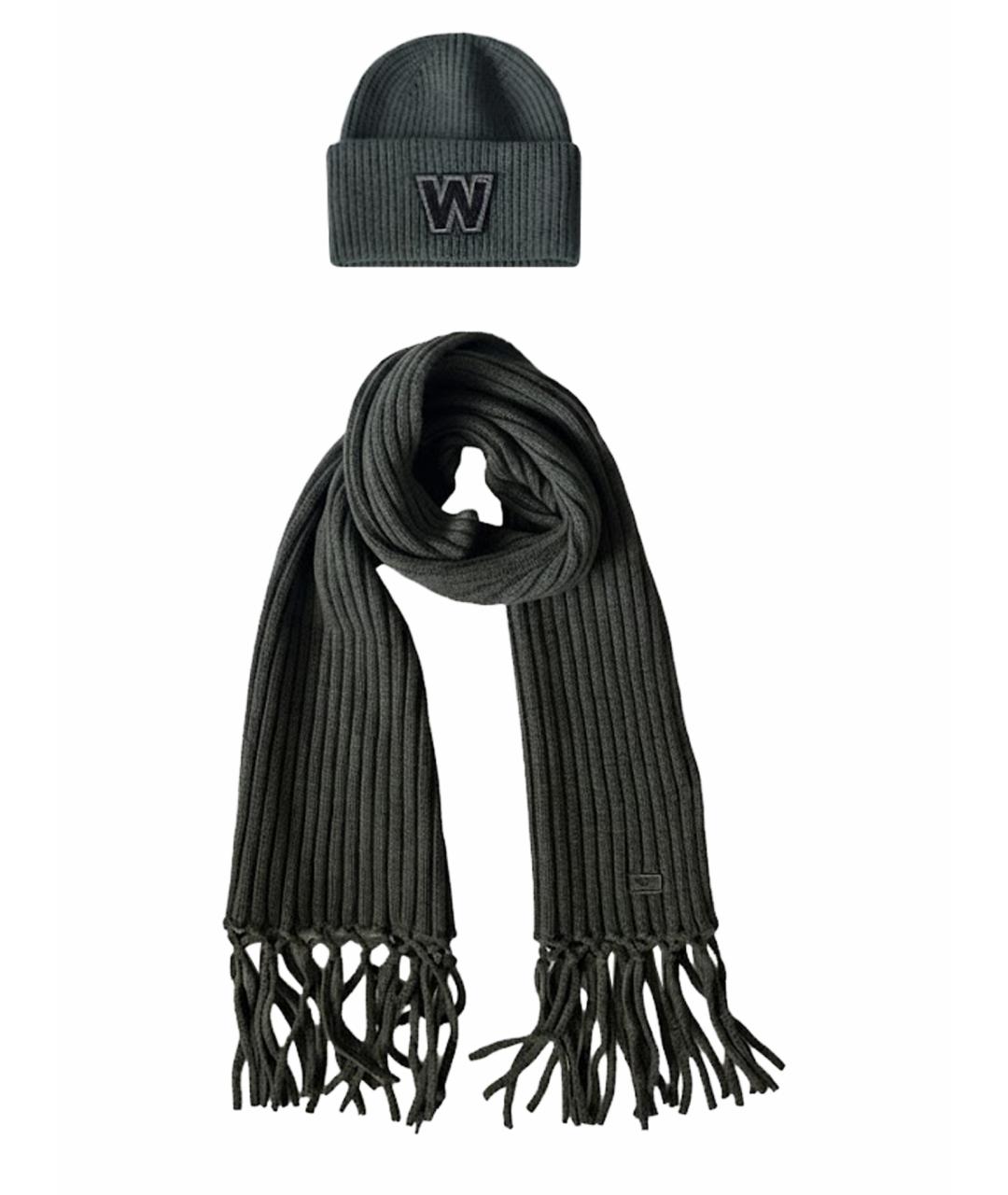 WEEKEND MAX MARA Хаки шерстяная шапка, фото 1