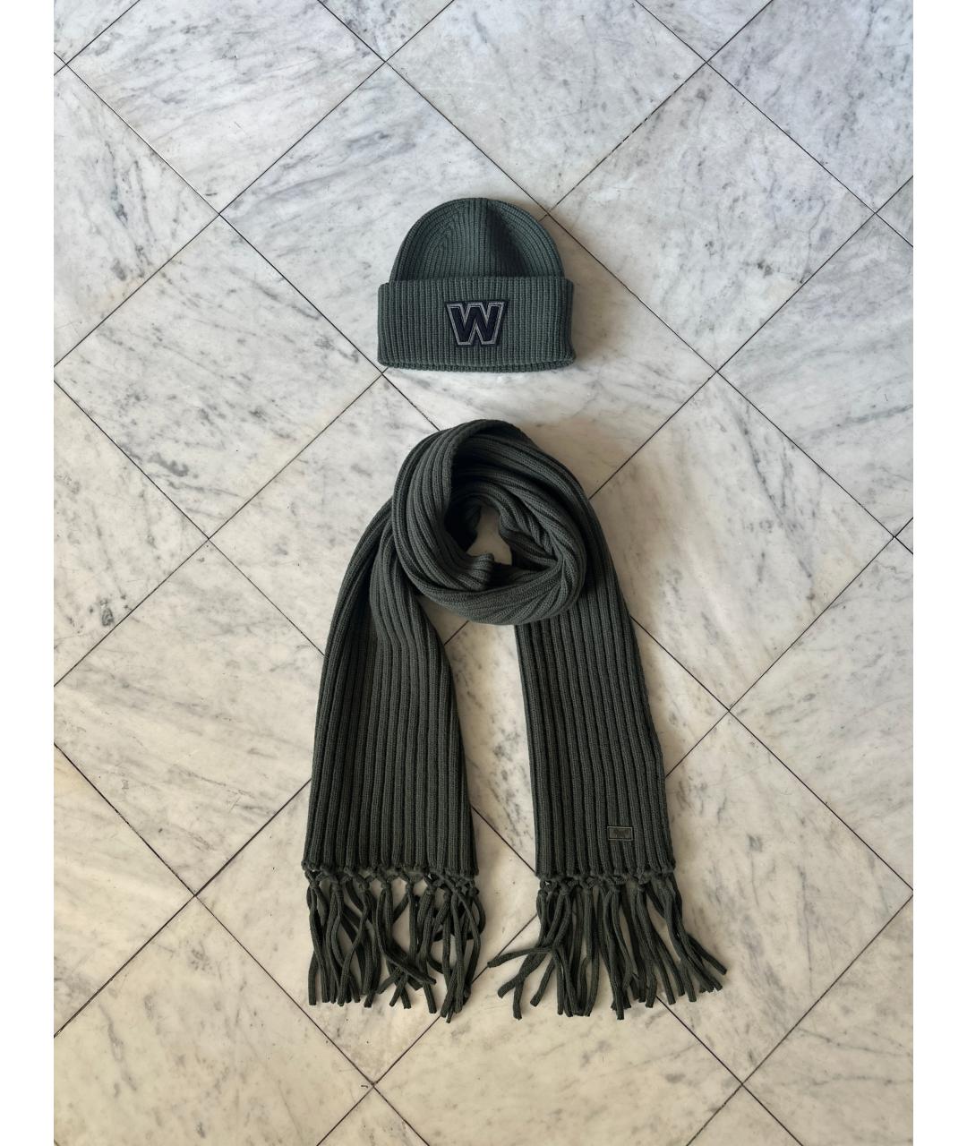 WEEKEND MAX MARA Хаки шерстяная шапка, фото 8