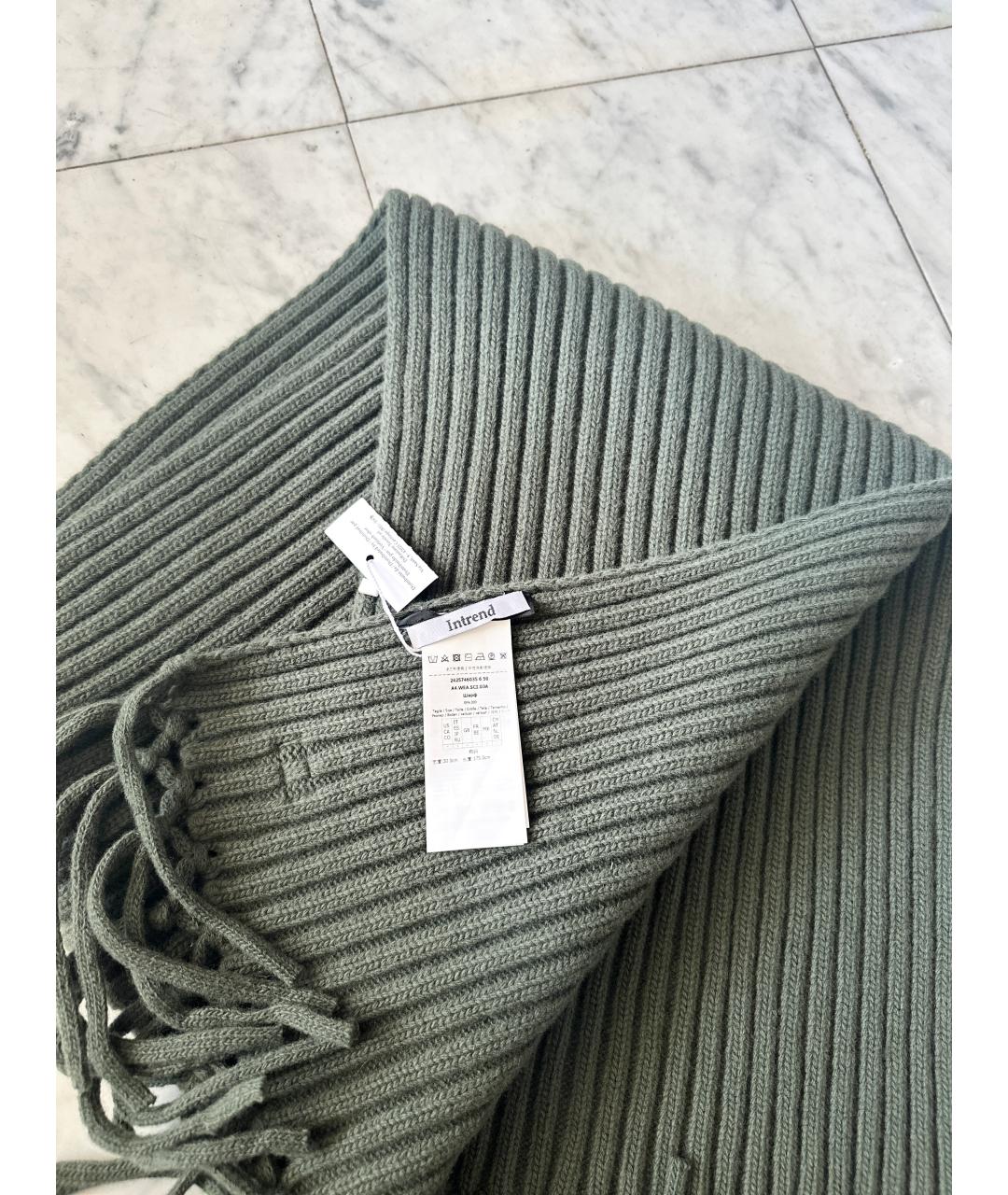 WEEKEND MAX MARA Хаки шерстяная шапка, фото 4