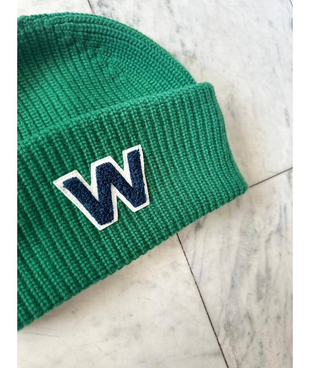 WEEKEND MAX MARA Зеленая шерстяная шапка, фото 2