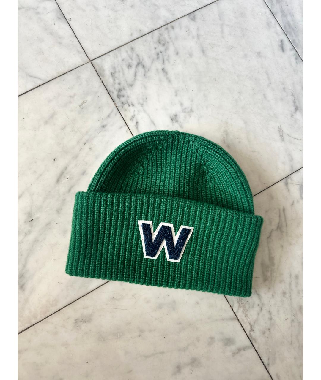 WEEKEND MAX MARA Зеленая шерстяная шапка, фото 5