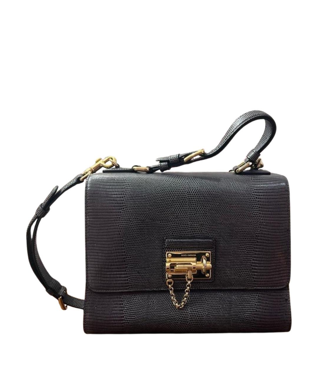 DOLCE&GABBANA Серая кожаная сумка через плечо, фото 1