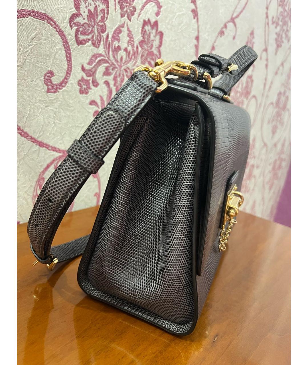 DOLCE&GABBANA Серая кожаная сумка через плечо, фото 2