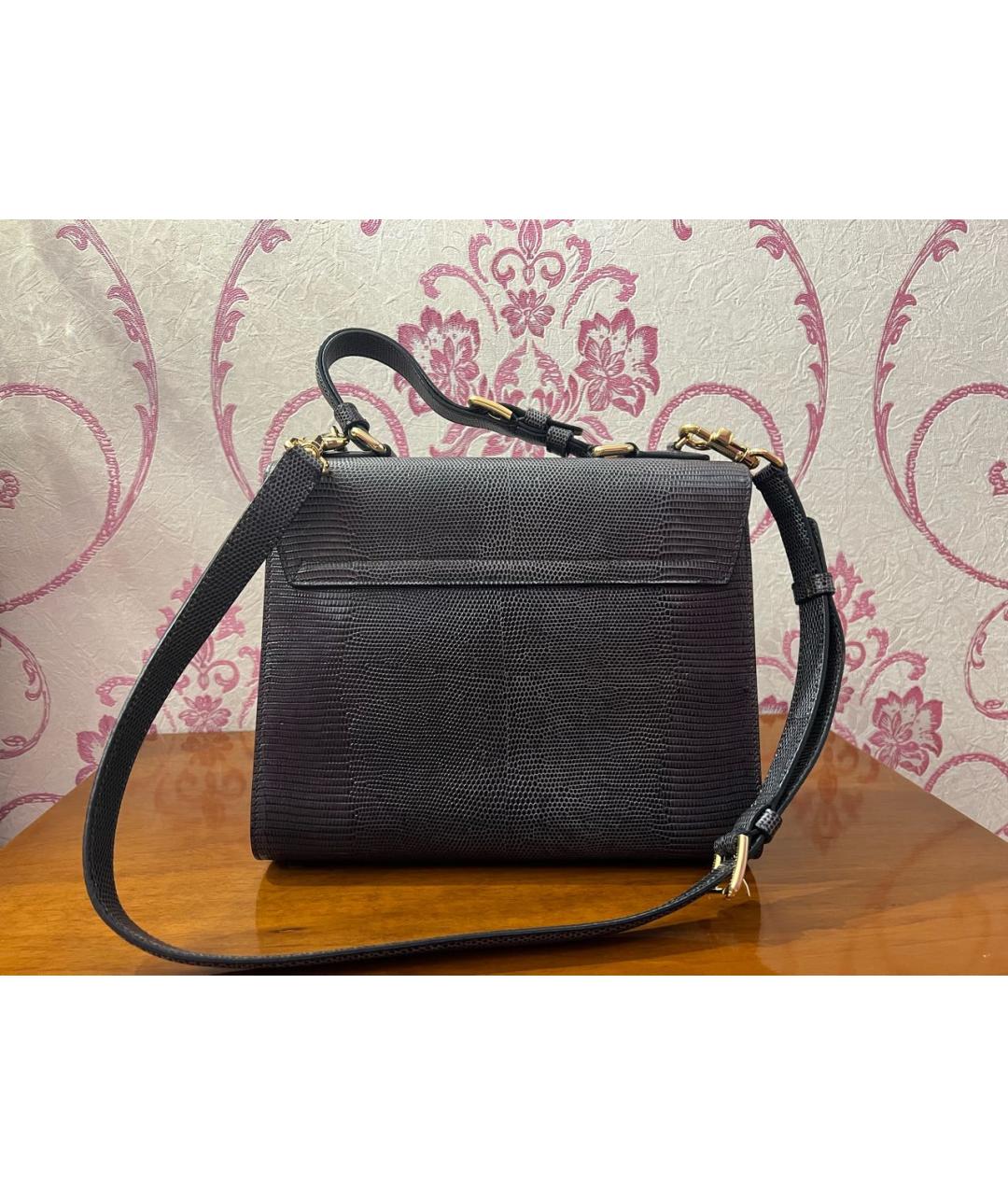 DOLCE&GABBANA Серая кожаная сумка через плечо, фото 3