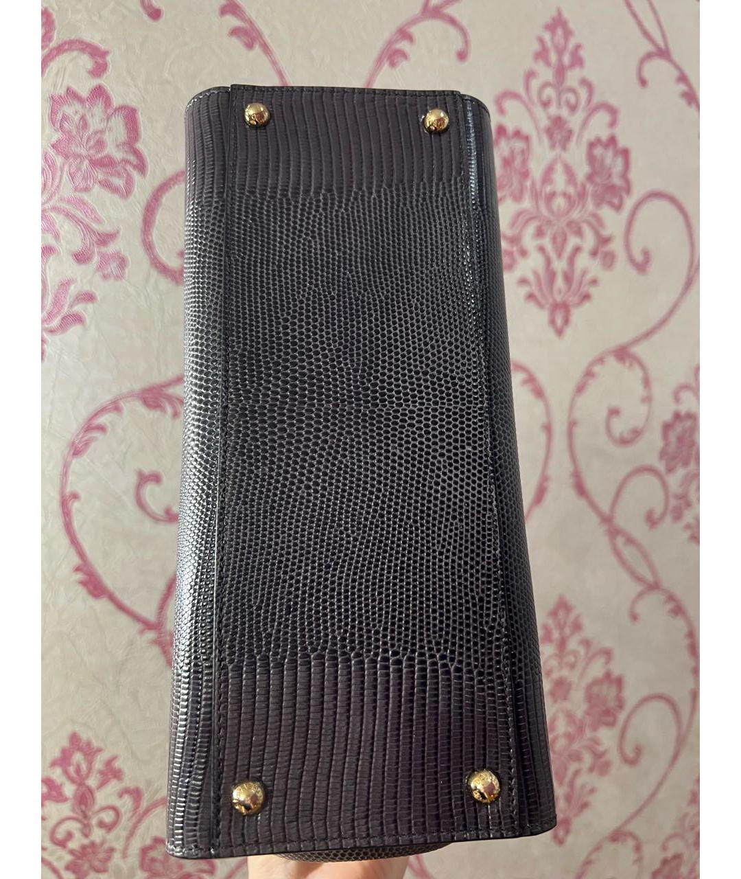 DOLCE&GABBANA Серая кожаная сумка через плечо, фото 7