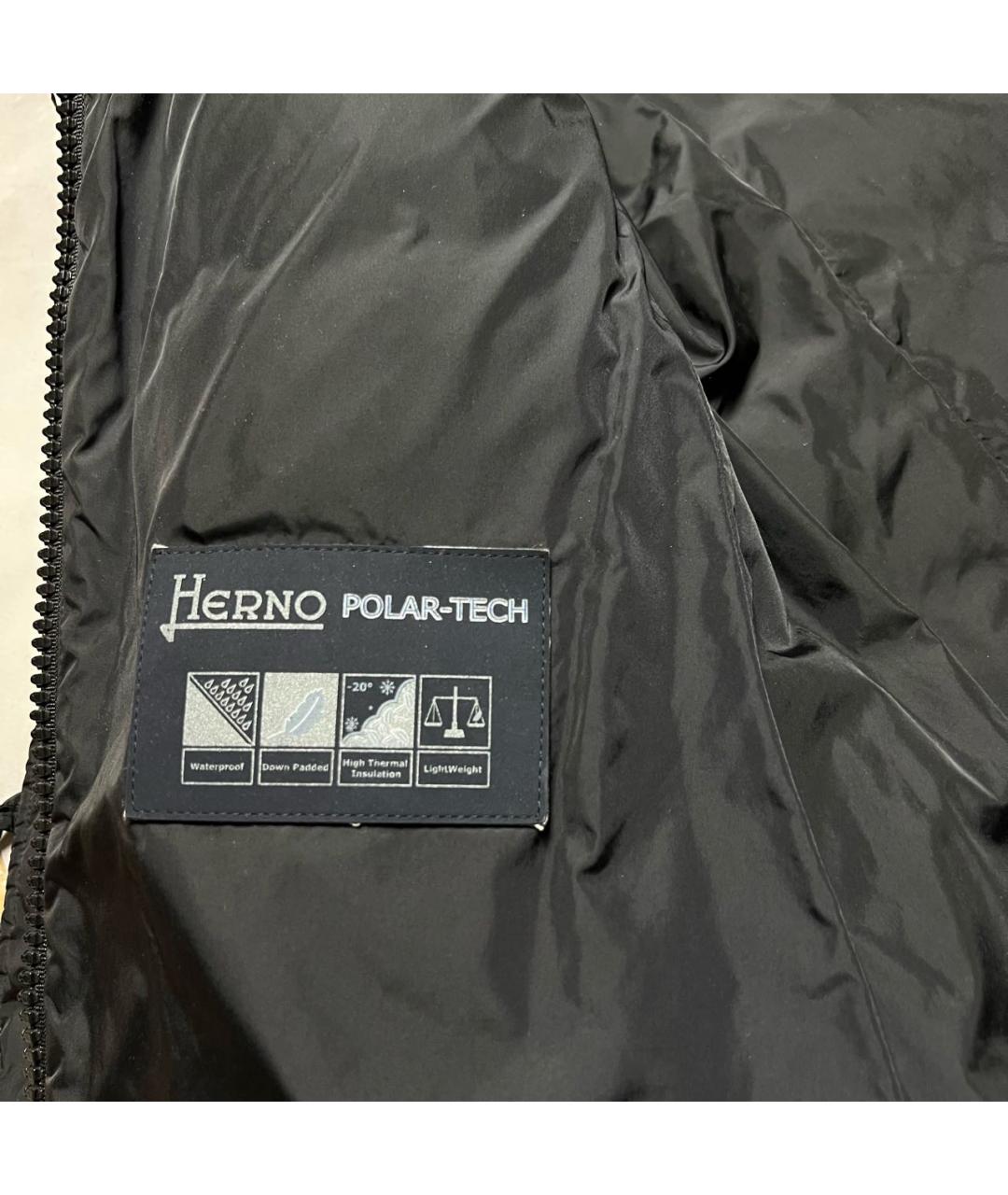 HERNO Черная полиамидовая куртка, фото 6