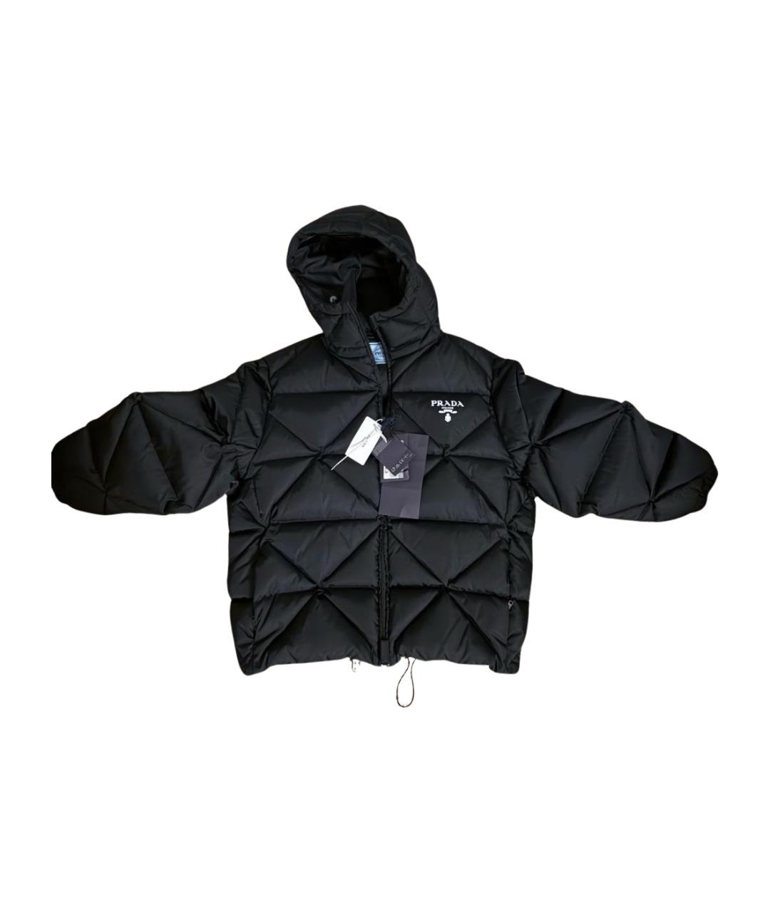 PRADA Черный полиэстеровый пуховик, фото 1