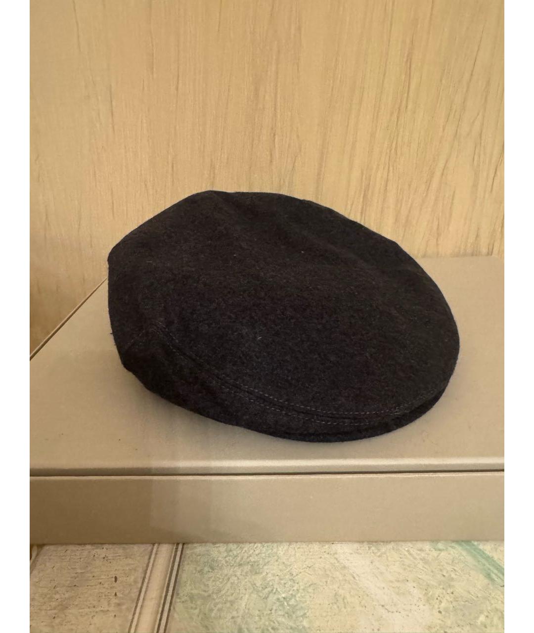 BRIONI Антрацитовая шерстяная кепка/бейсболка, фото 6