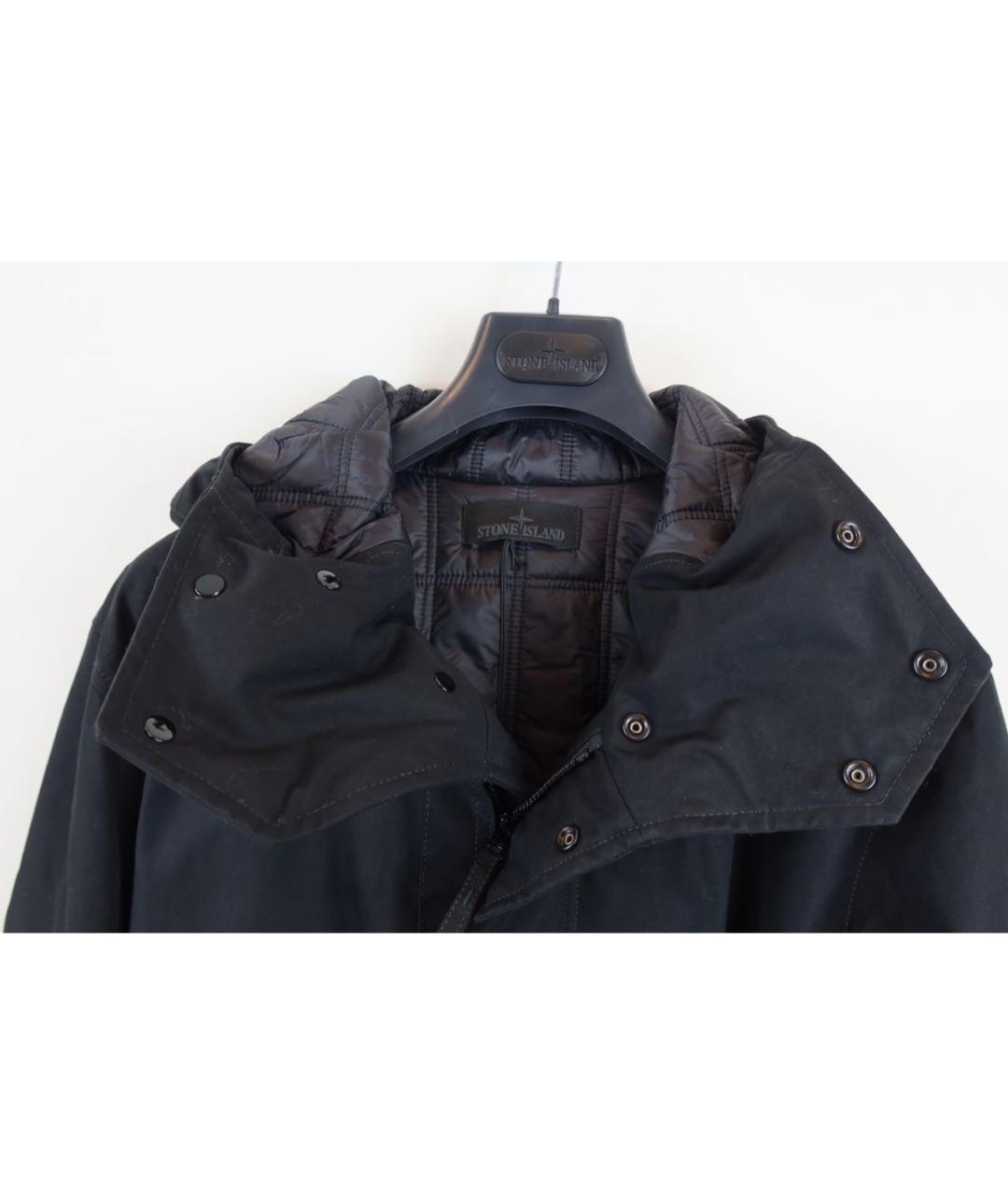 STONE ISLAND Черная хлопковая парка, фото 8