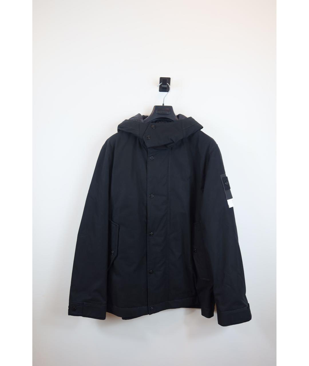 STONE ISLAND Черная хлопковая парка, фото 2