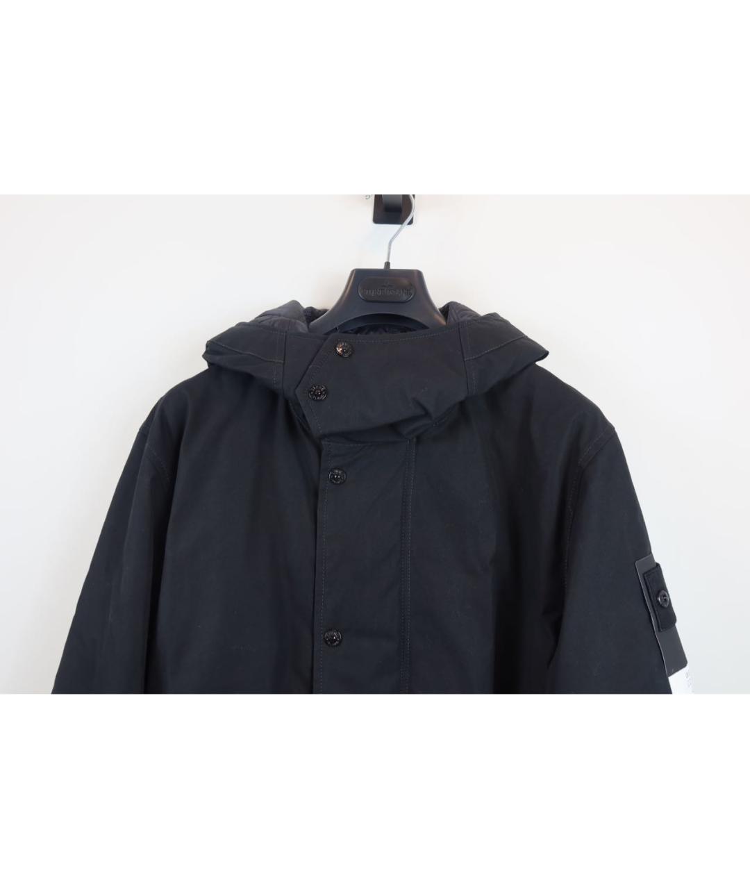 STONE ISLAND Черная хлопковая парка, фото 3