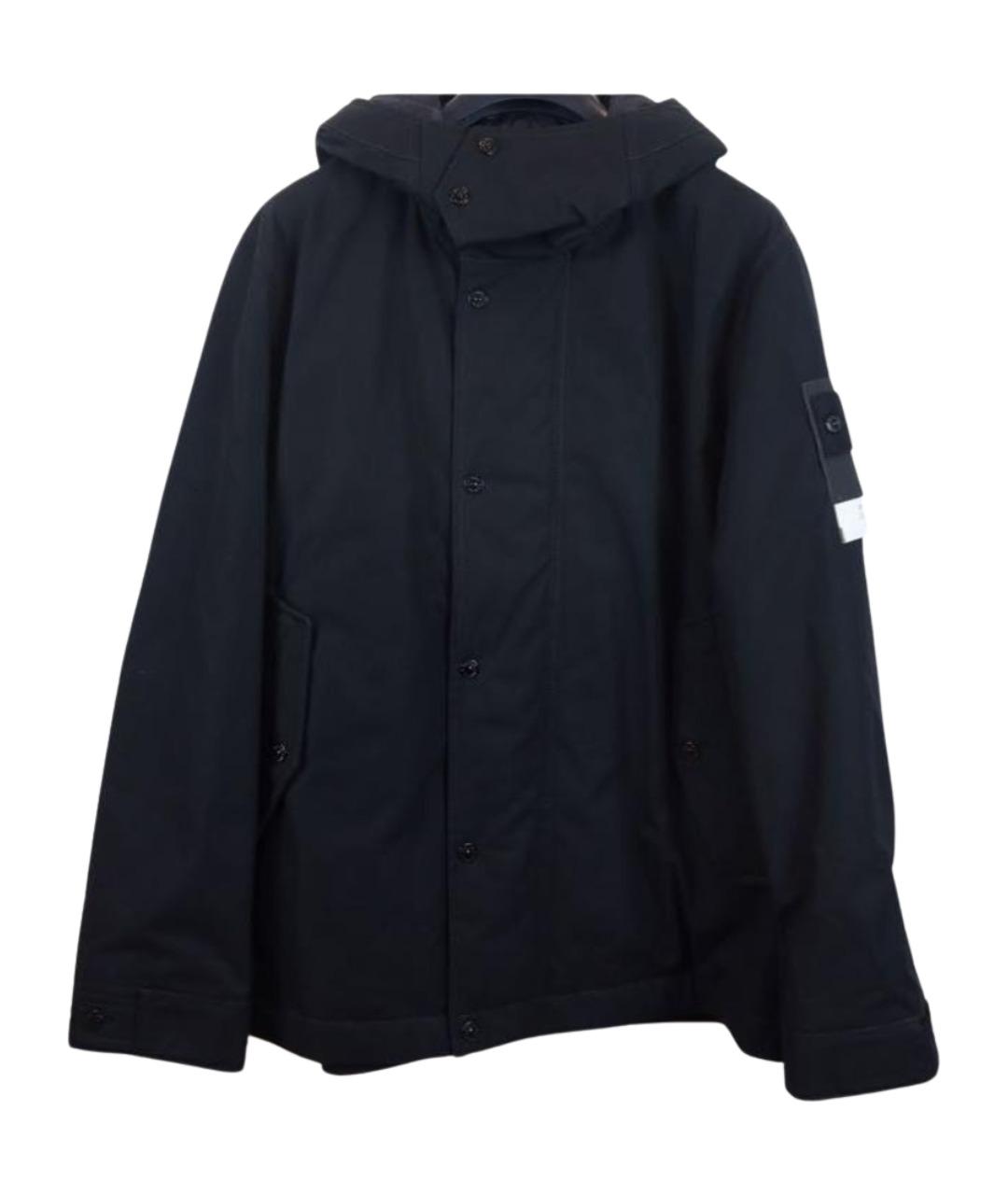 STONE ISLAND Черная хлопковая парка, фото 1