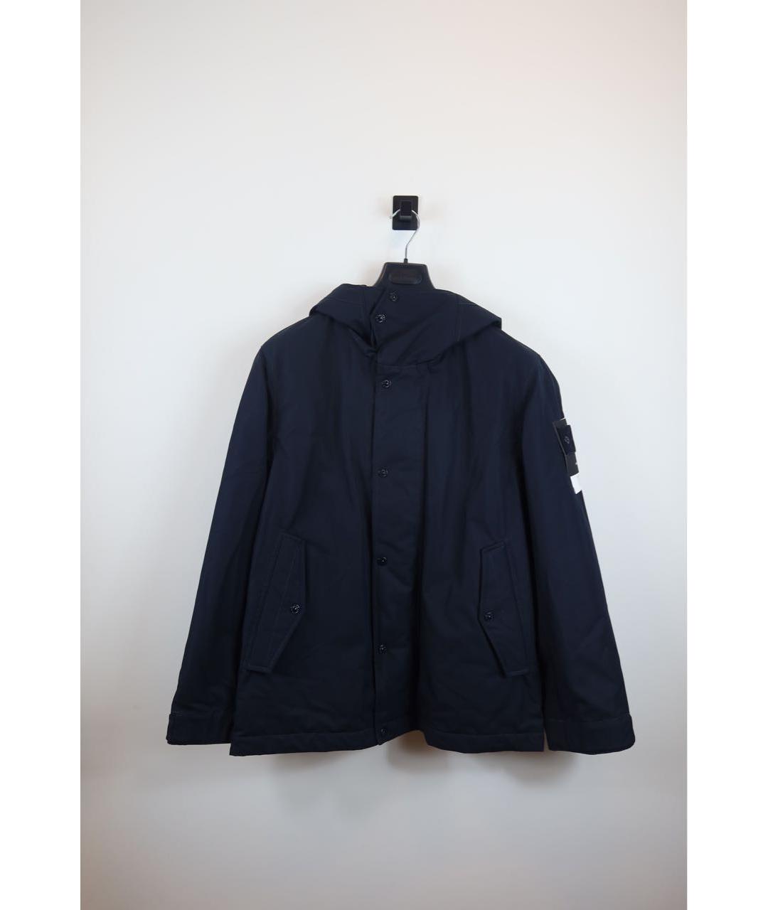 STONE ISLAND Темно-синяя хлопковая парка, фото 9